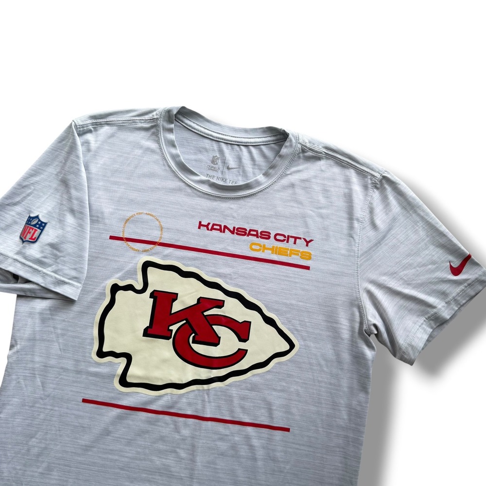 Nike Dri-FIT Men's S Heather Gray Kansas City Chiefs NFL Onfield Tee 15146 Sport